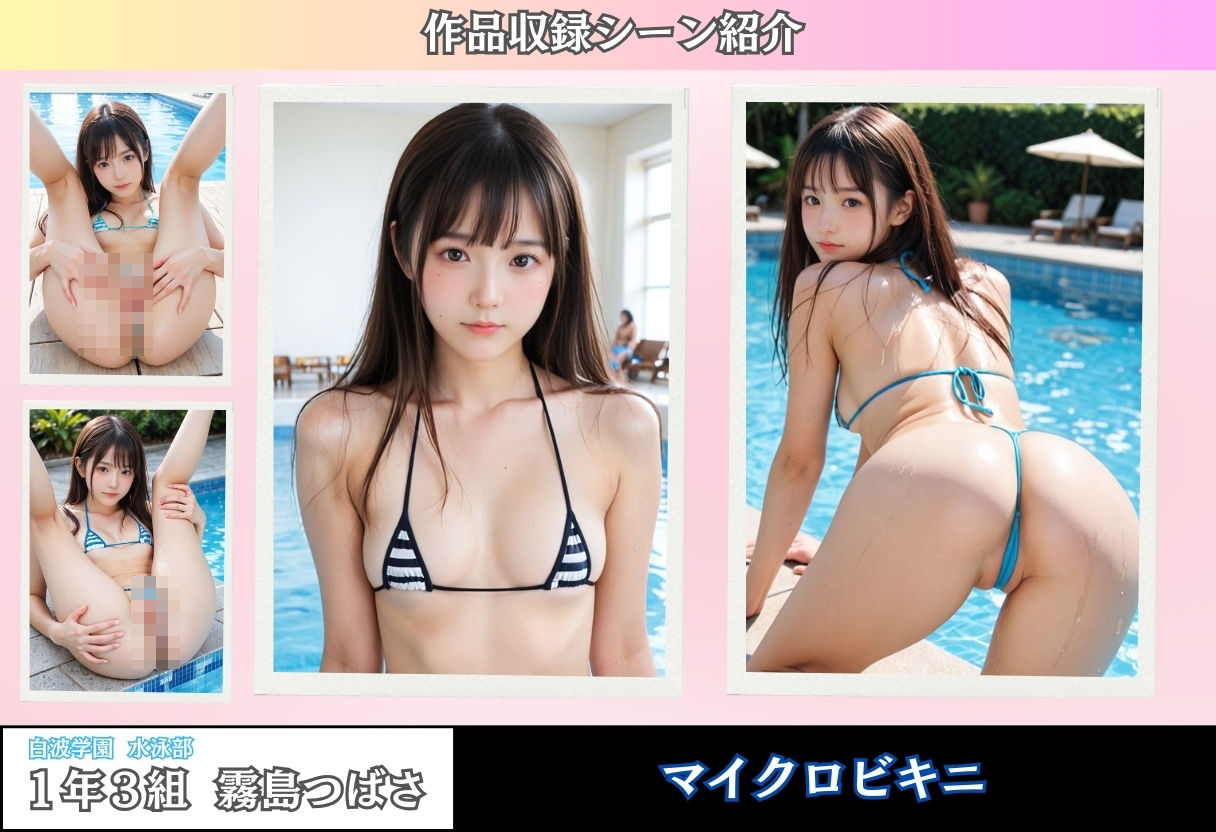 サンプル画像4:白波学園水泳部 霧島つばさ(AI販売プロジェクト) [d_461031]