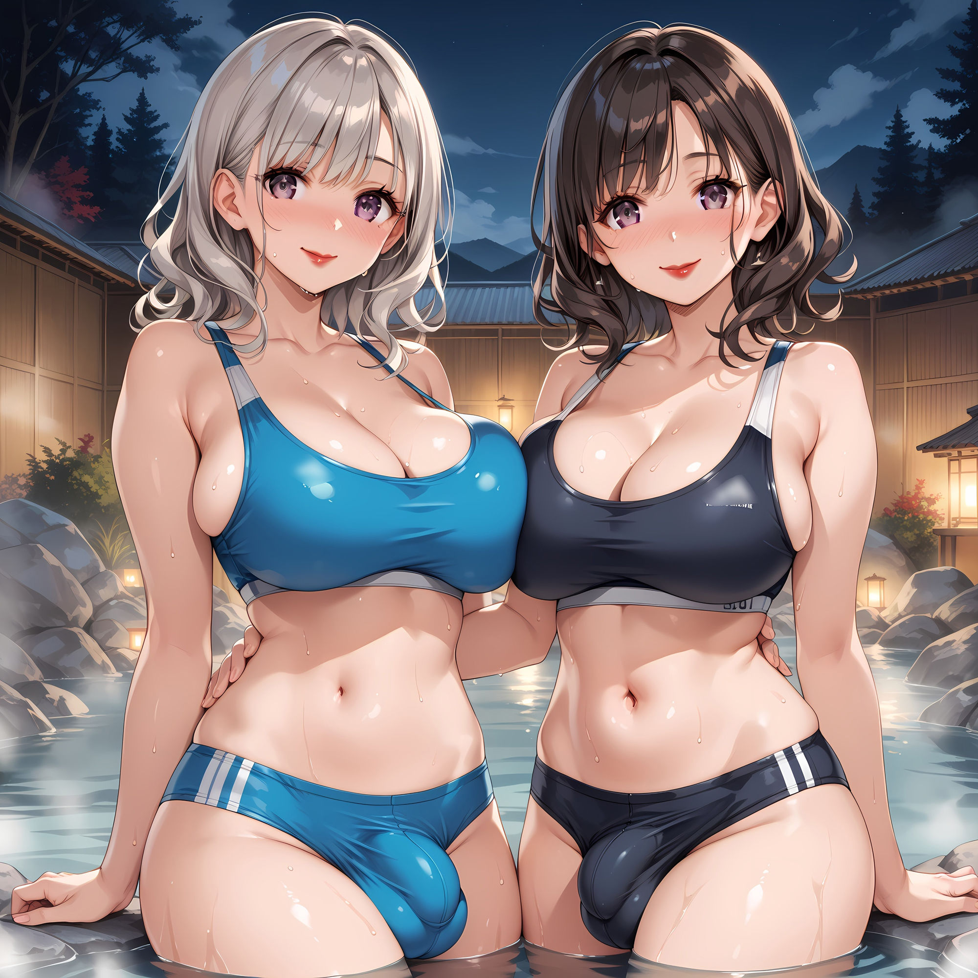 サンプル画像1:ふたなりママさん百合カップルが股間のモッコリを見せてくれるCG集(妄想サチュレーション) [d_461035]