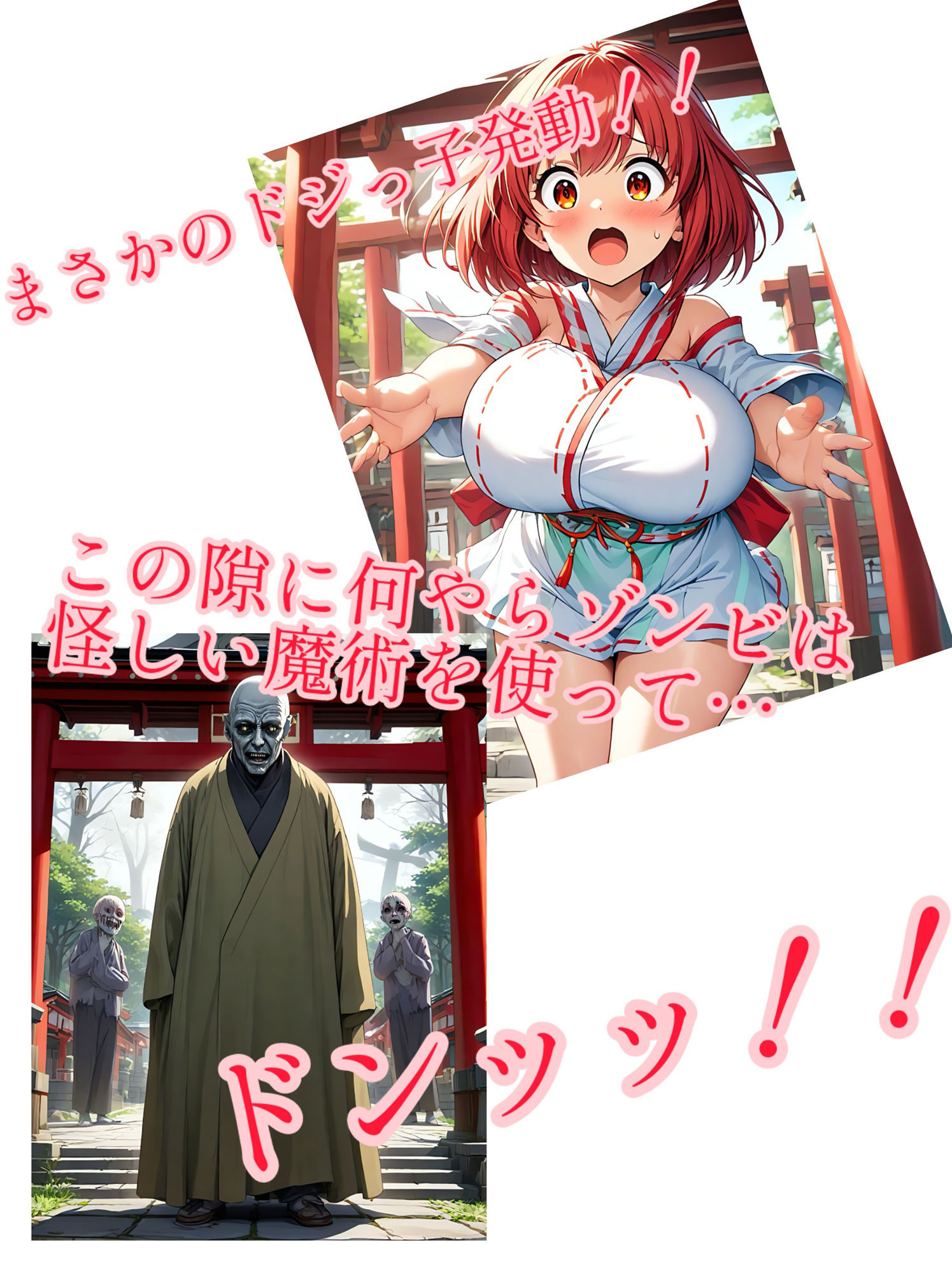 サンプル画像5:ゾンビ妖怪とドジっ子巫女が入れ替わる話(myo) [d_461039]