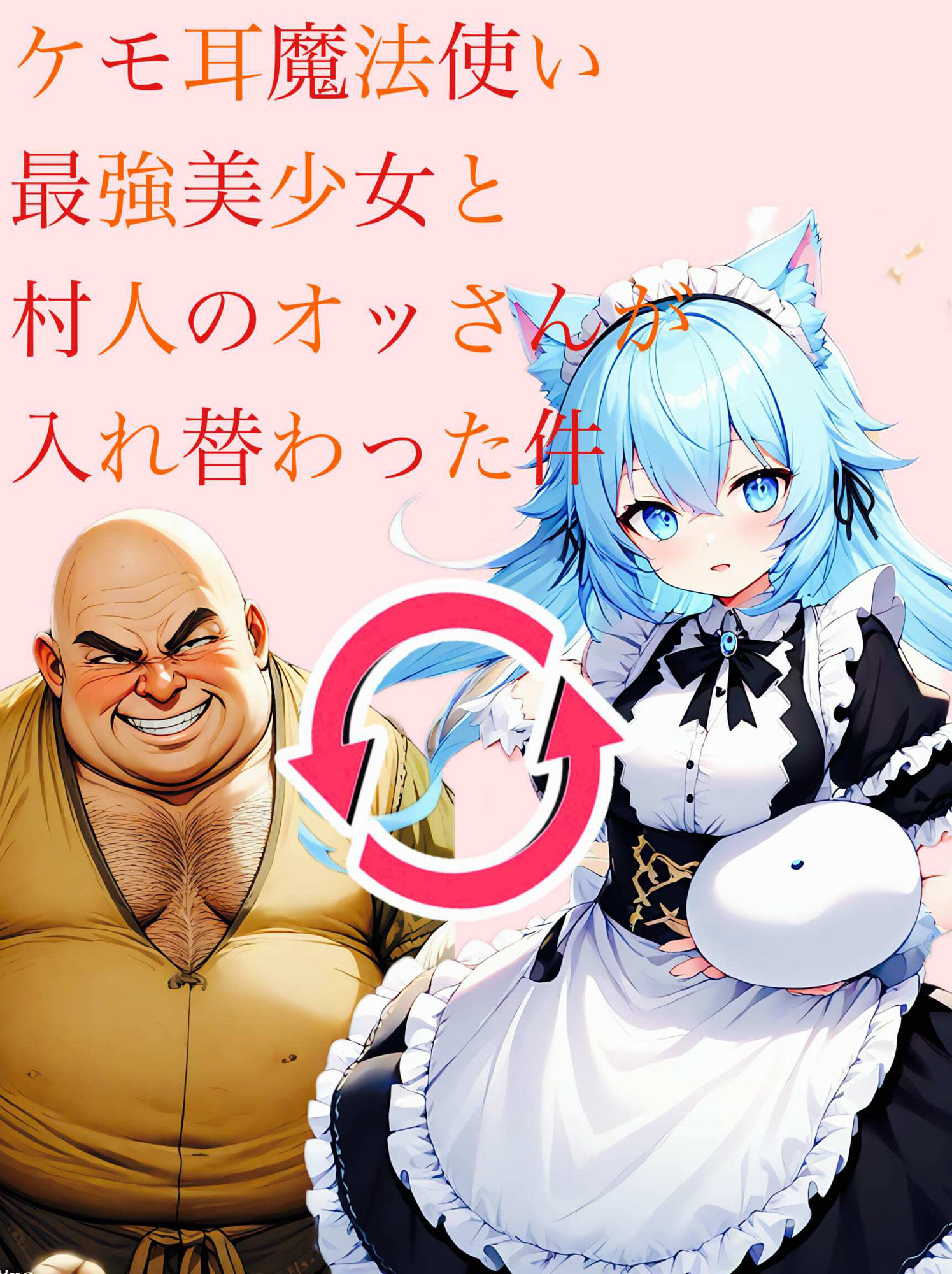 サンプル画像1:ケモ耳魔法使い最強美少女と村人のおっさんが入れ替わった件(myo) [d_461048]