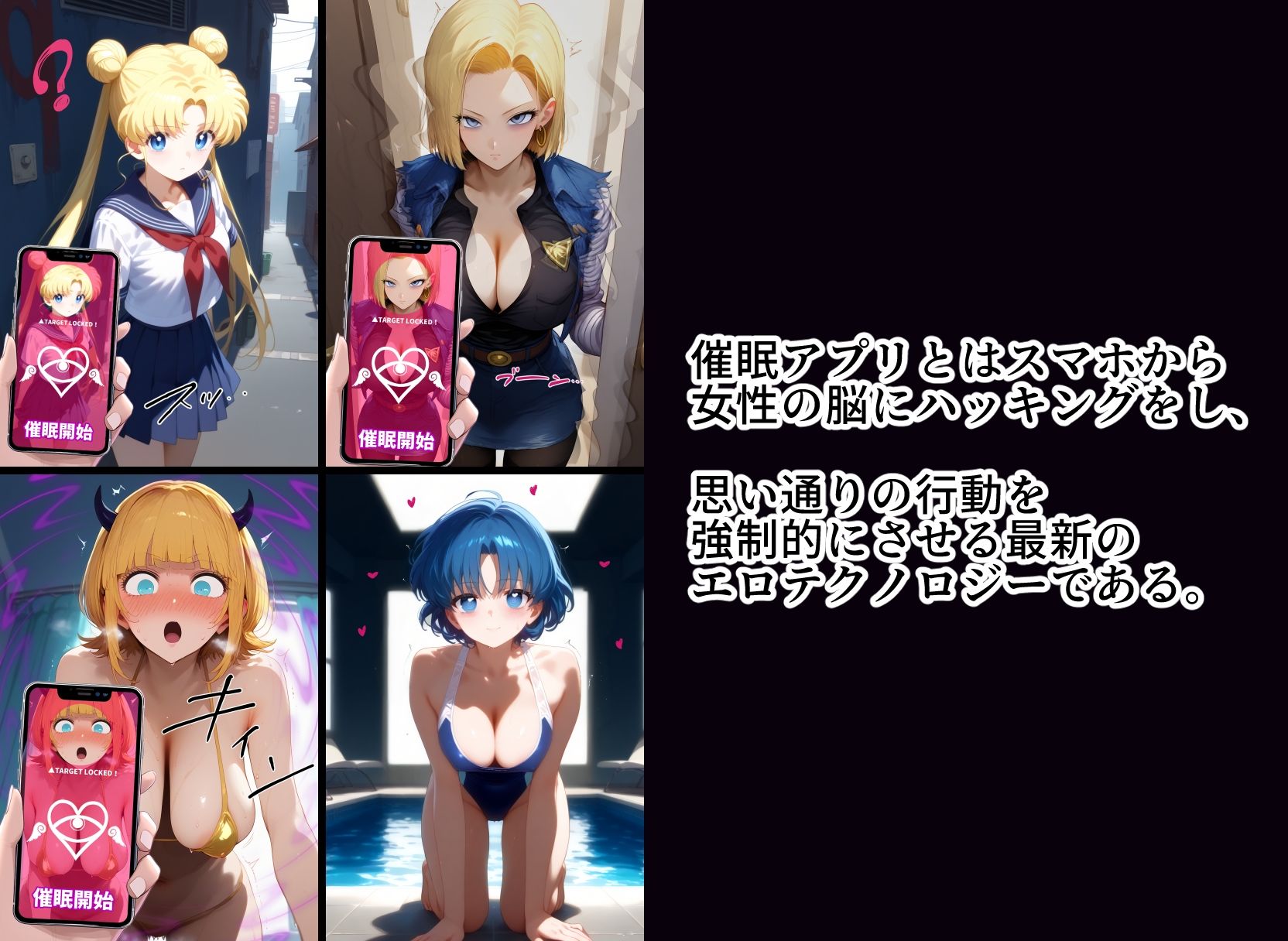 サンプル画像2:催●オヤジとXXXヒロインズ/MEMちょ/月野うさぎ/人造人間18号/水野亜美/【孕ませ】(まいのすけカンパース) [d_461389]