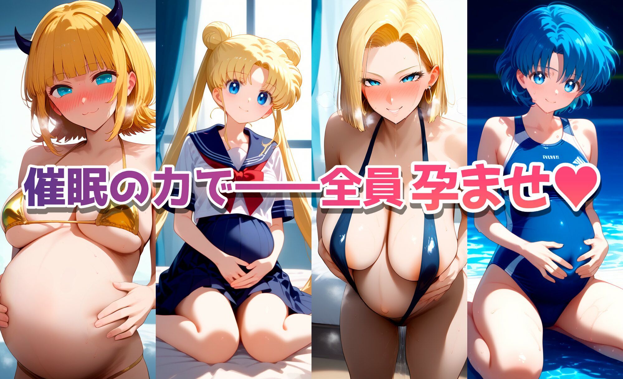 サンプル画像3:催●オヤジとXXXヒロインズ/MEMちょ/月野うさぎ/人造人間18号/水野亜美/【孕ませ】(まいのすけカンパース) [d_461389]