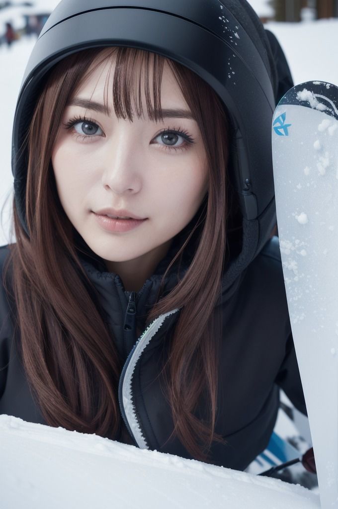 サンプル画像3:爆乳彼女と雪山デート！スノボウェアを着てても目立つおっぱい(夢幻イメージ) [d_461437]