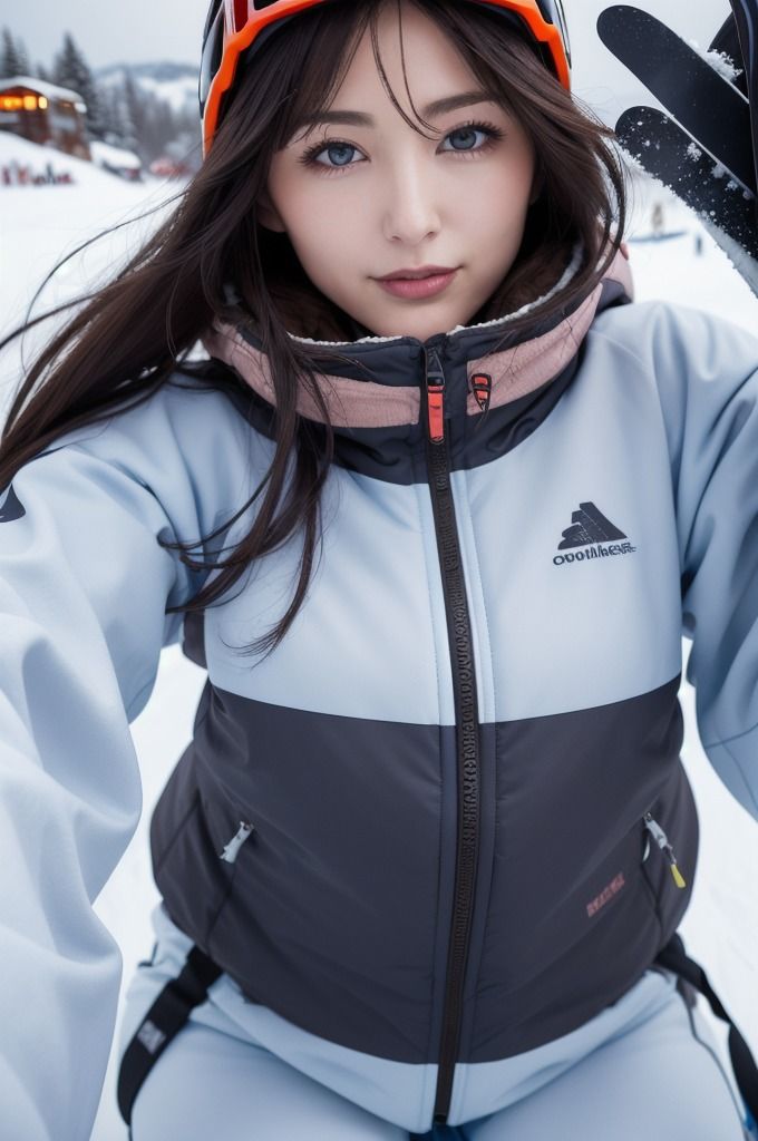 サンプル画像5:爆乳彼女と雪山デート！スノボウェアを着てても目立つおっぱい(夢幻イメージ) [d_461437]