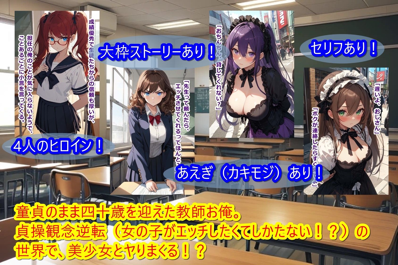 サンプル画像1:貞操観念逆転おじさん(くまとねこ屋) [d_461481]