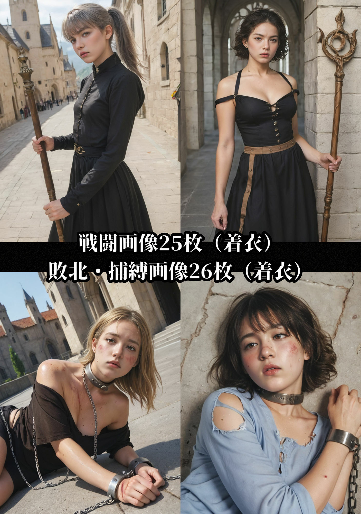 サンプル画像1:ヒロイン拘束・拷問電脳画集 The Captive Dolls 2 〜黒衣の魔女 収容記録〜(拘束マニア商会) [d_461571]