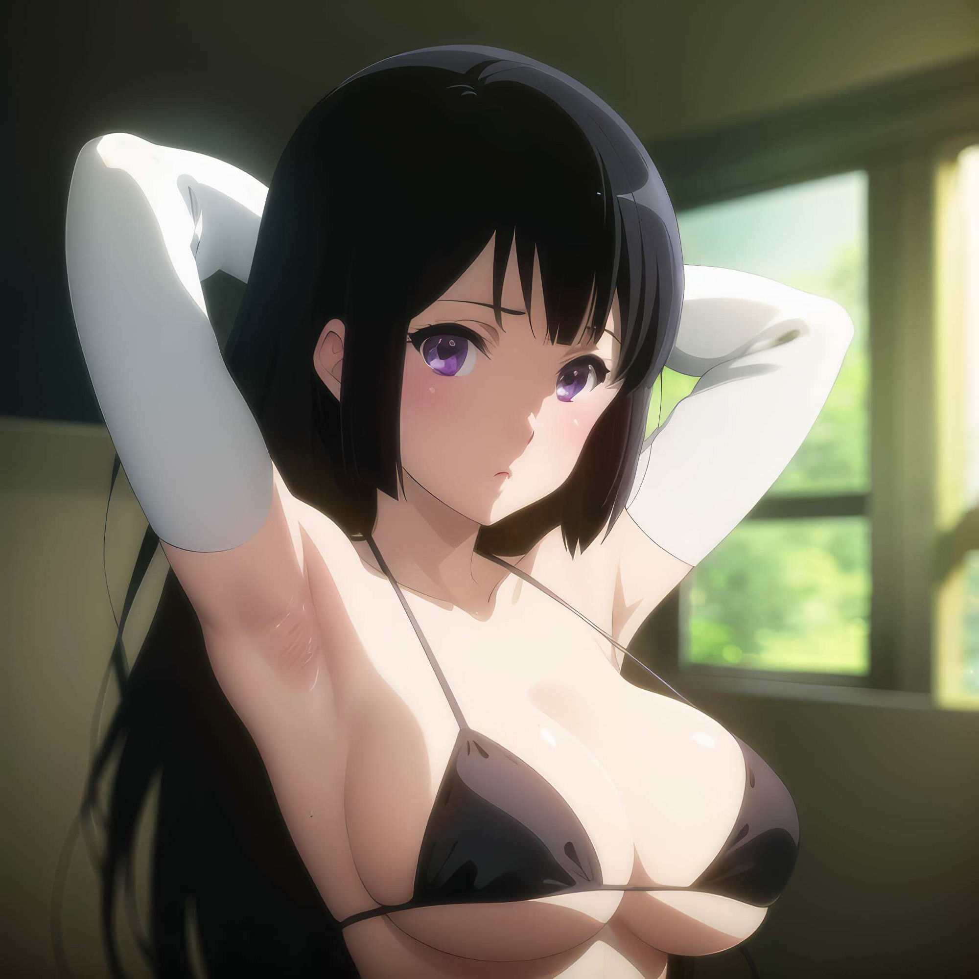 サンプル画像4:【高画質】巨乳なクール吹奏楽JKとえっっち！！(ALL H) [d_461689]