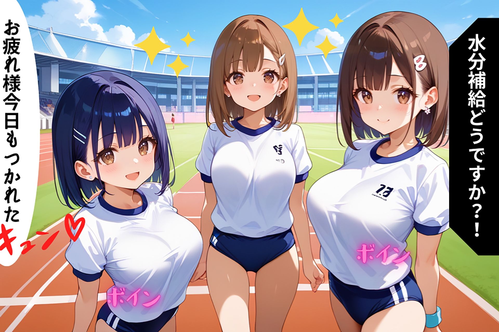 サンプル画像5:汗まみれの誘惑！陸上部の女子たちが俺に仕掛けたエッチな罠【セリフ/擬音付き】(ハーレム倶楽部) [d_461703]