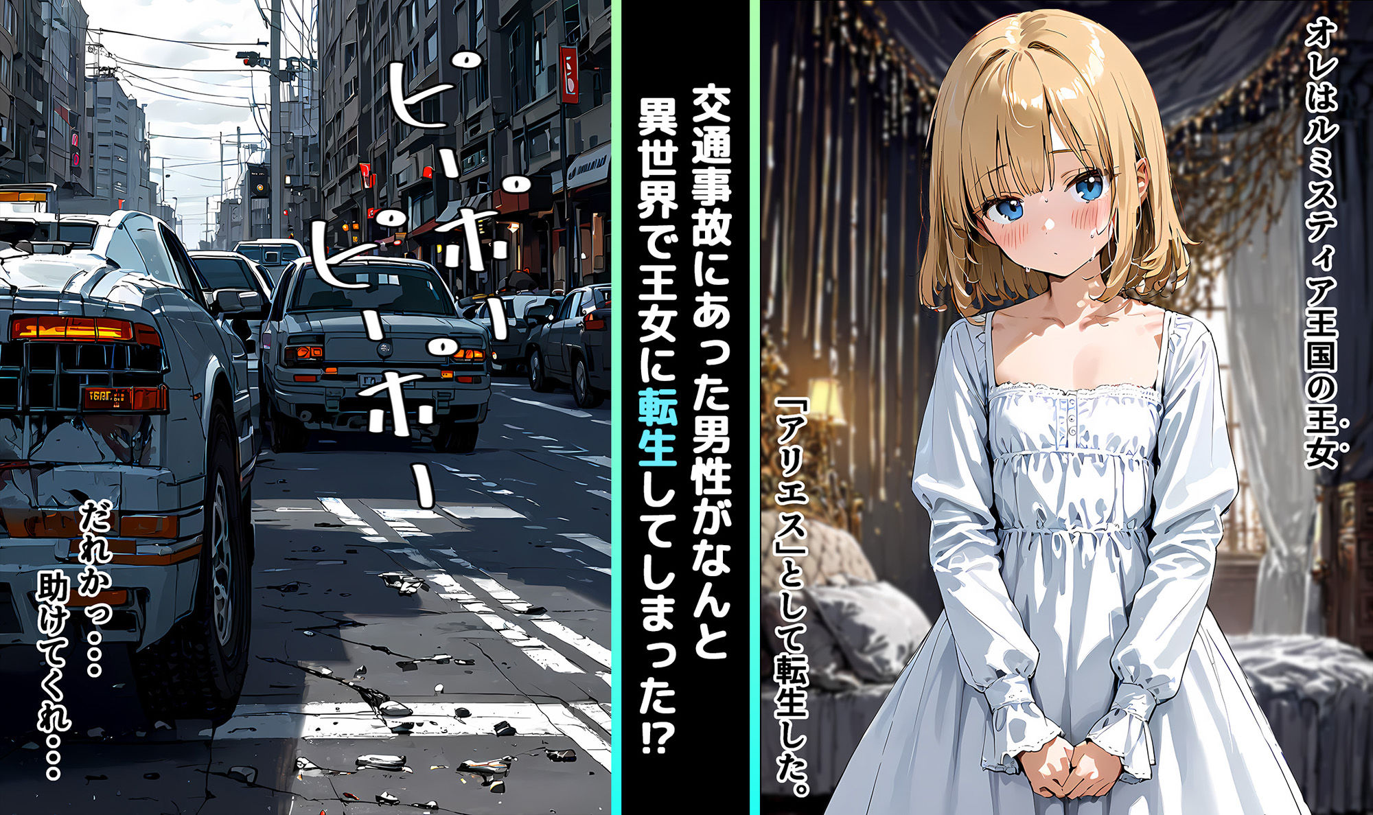 サンプル画像1:転生して王女になったオレが恋をするなんて！？(晴天艦) [d_461708]