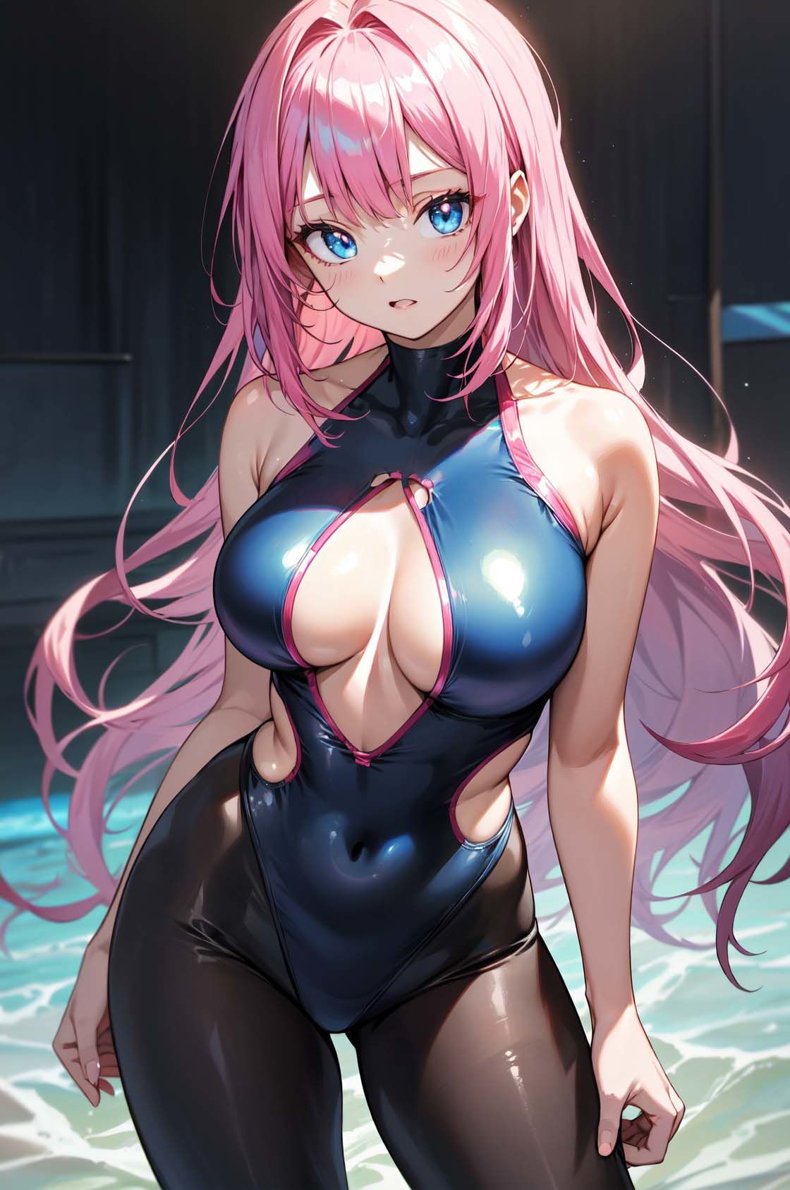 サンプル画像1:フェチ向け競泳立ち姿ボリューム編(ムクるかちゃん) [d_461721]