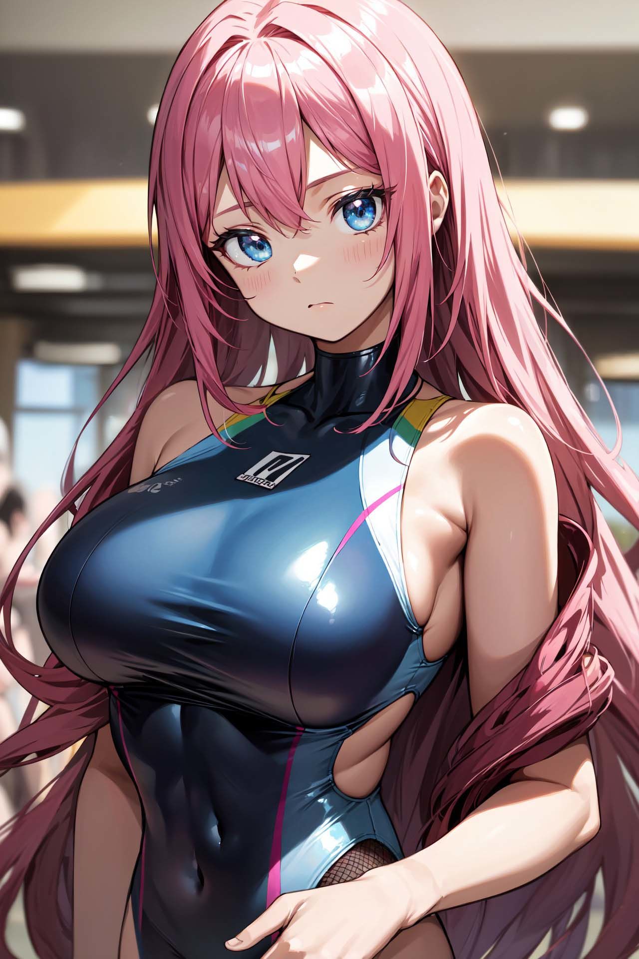 サンプル画像3:フェチ向け競泳立ち姿ボリューム編(ムクるかちゃん) [d_461721]