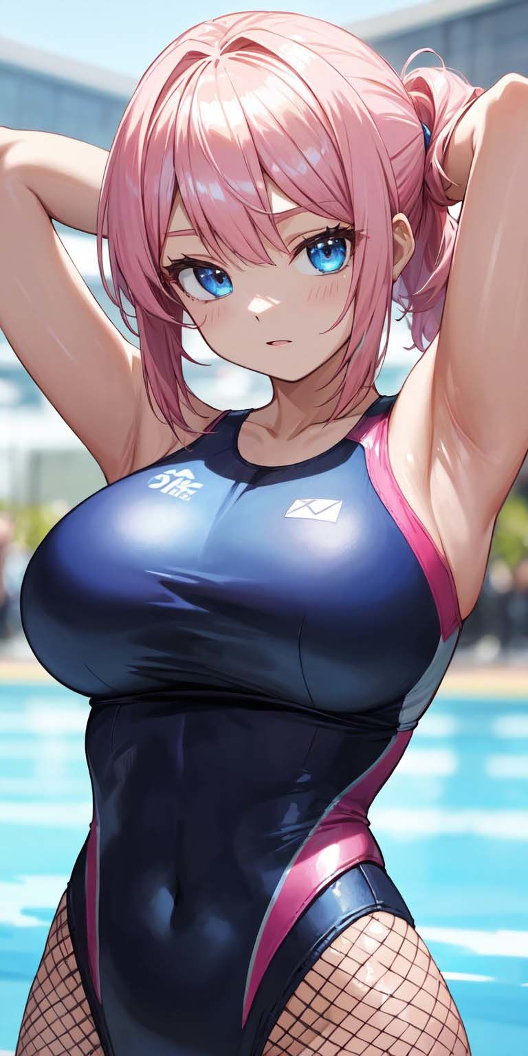 サンプル画像5:フェチ向け競泳立ち姿ボリューム編(ムクるかちゃん) [d_461721]