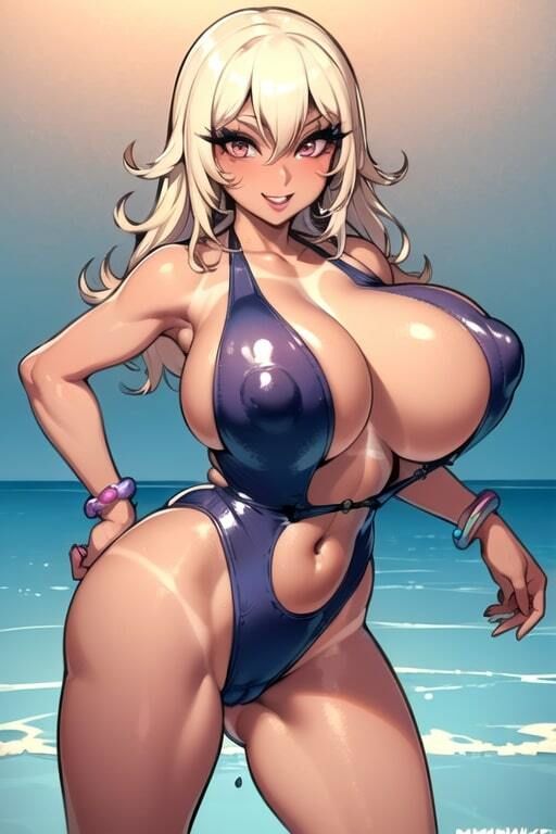 サンプル画像1:AIグラビアCG集 爆乳ギャル水着(YUKI) [d_461773]