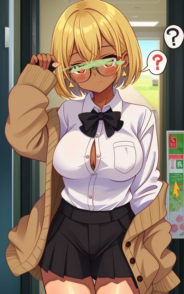 サンプル画像1:いつも通りかかる可愛い黒ぎゃるのおっぱいを無理やり透視してみた（ 一一）(ムラムラボーイ) [d_461850]