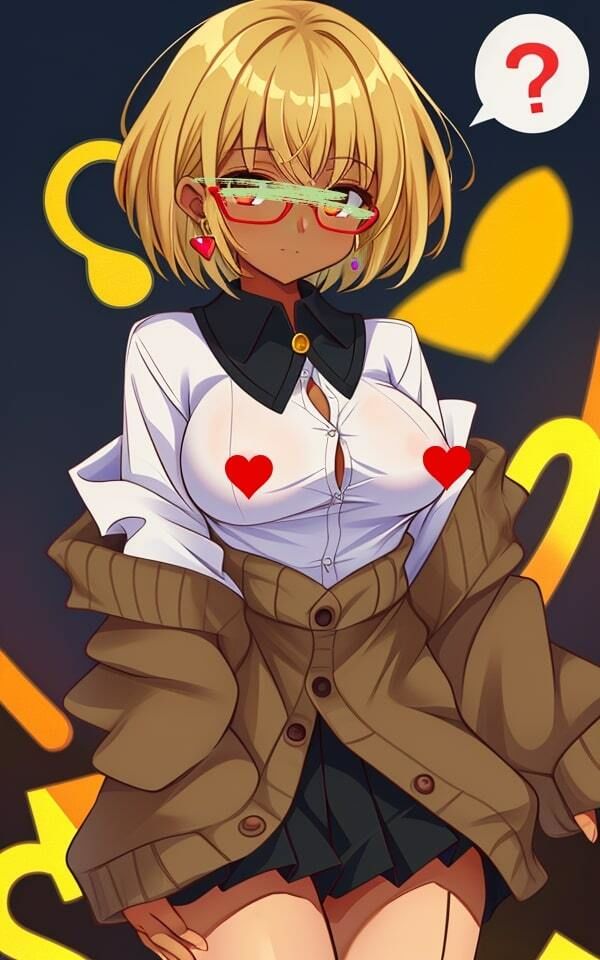 サンプル画像5:いつも通りかかる可愛い黒ぎゃるのおっぱいを無理やり透視してみた（ 一一）(ムラムラボーイ) [d_461850]