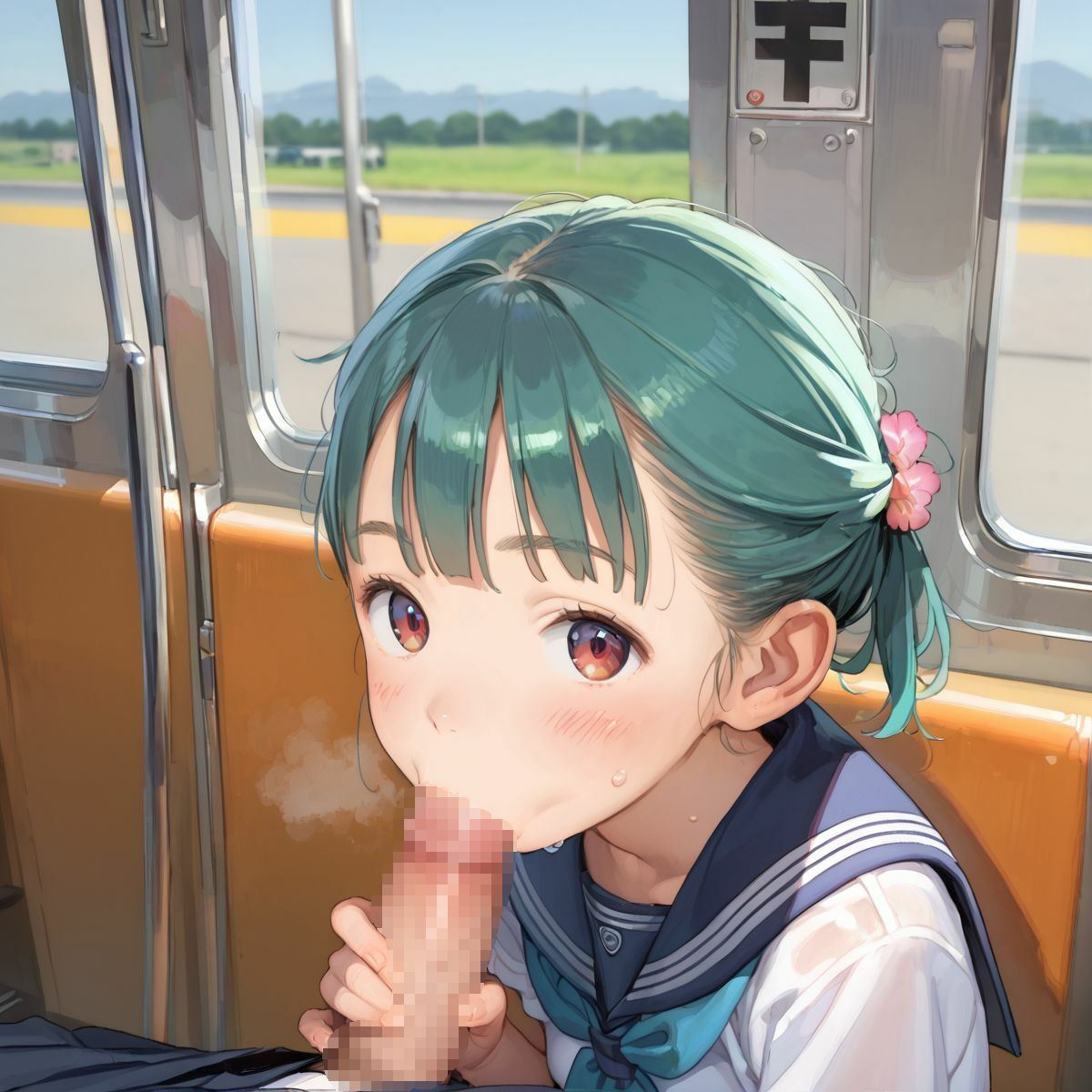 サンプル画像4:痴●で発情するちっぱい美少女05(ぷにあな) [d_461883]