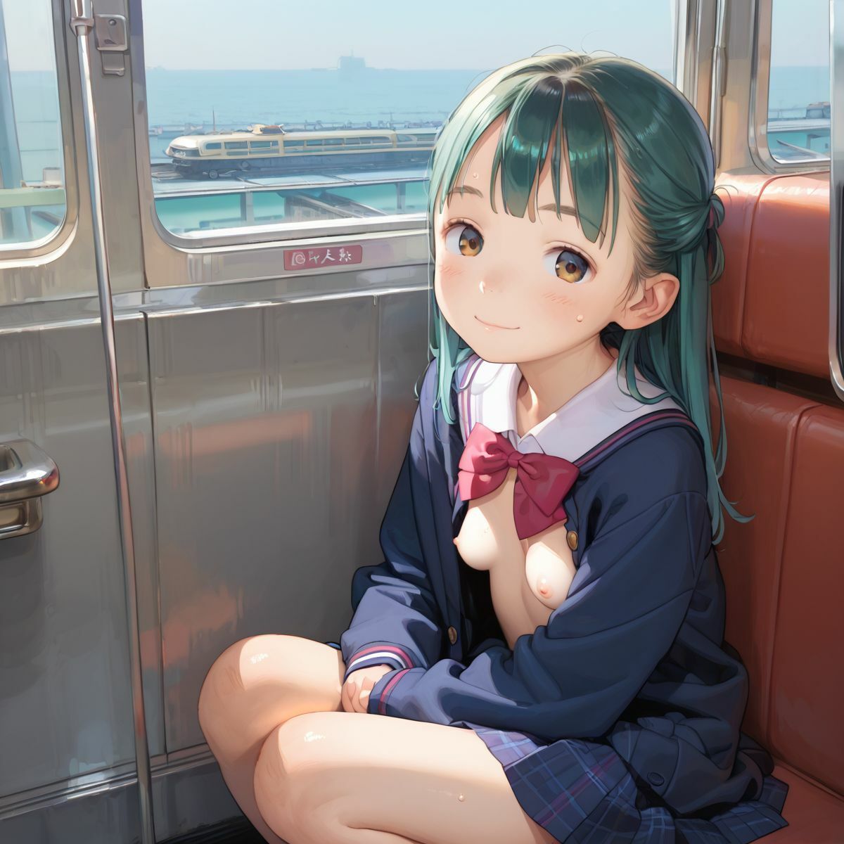 サンプル画像4:痴●で発情するちっぱい美少女04(ぷにあな) [d_461884]