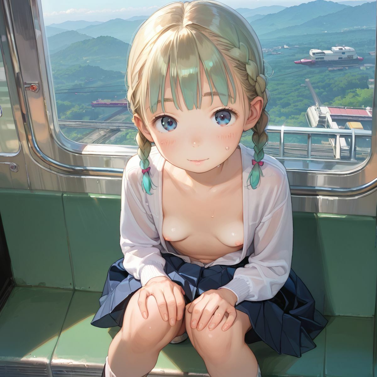 サンプル画像1:痴●で発情するちっぱい美少女02(ぷにあな) [d_461888]