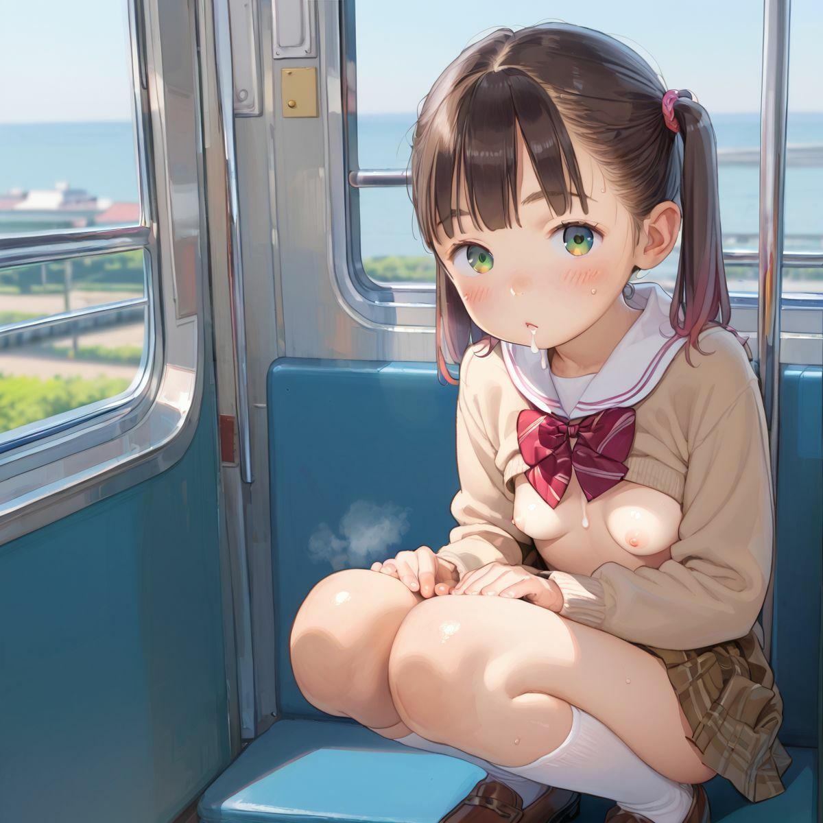 サンプル画像4:痴●で発情するちっぱい美少女02(ぷにあな) [d_461888]