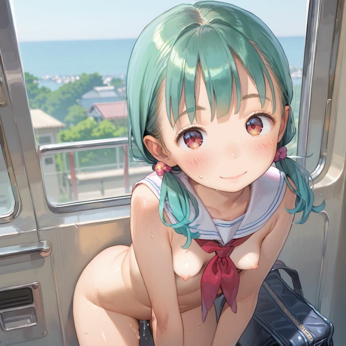 サンプル画像5:痴●で発情するちっぱい美少女02(ぷにあな) [d_461888]