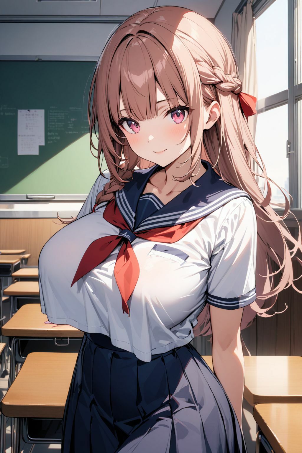 サンプル画像1:特権階級の俺は学校で巨乳JKを緊縛ハメしても許される件(chappy) [d_461894]