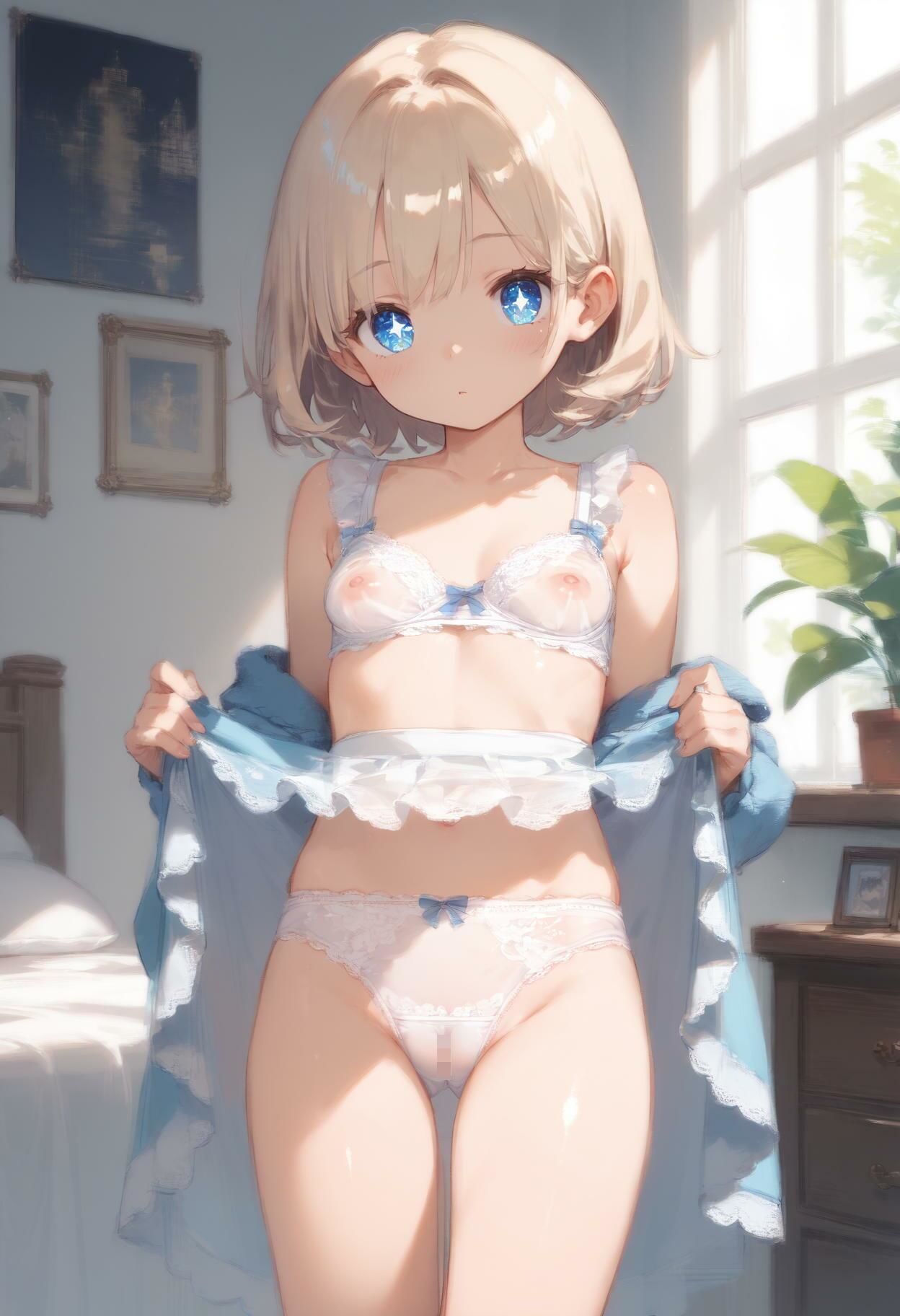 サンプル画像5:かわいい女子校生のシースルーランジェリー(AI_Peeパンティ) [d_462103]