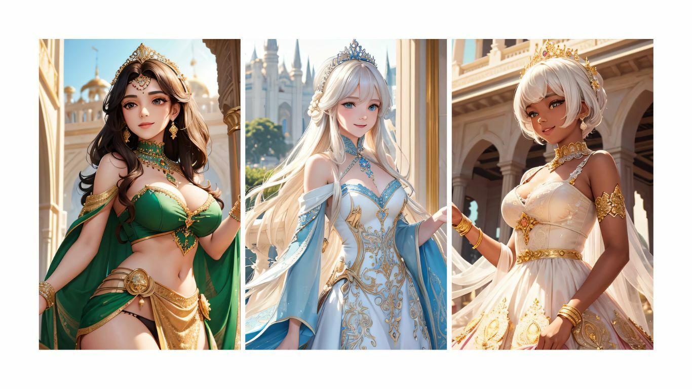 サンプル画像1:3人の王女 写真集 413枚(KOC) [d_462182]