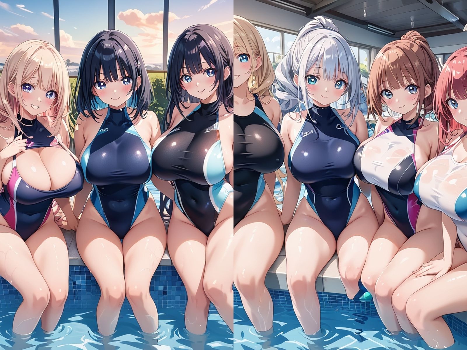 サンプル画像1:【セリフ付き】水泳部に入部したら男はオレ一人だけ(星彩レコード) [d_462313]