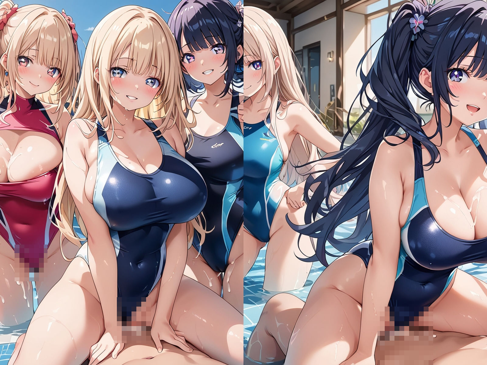 サンプル画像3:【セリフ付き】水泳部に入部したら男はオレ一人だけ(星彩レコード) [d_462313]