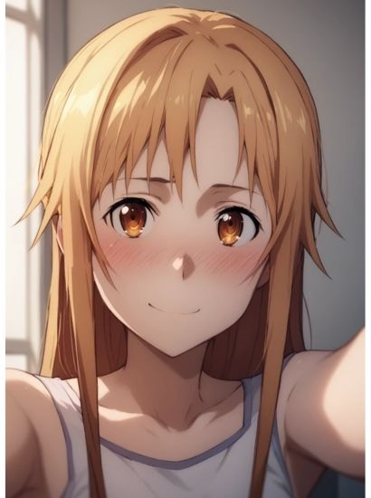 サンプル画像1:SAOのアスナから送られてきた自撮り写真(自撮りサークル  イカスミ工房) [d_462324]