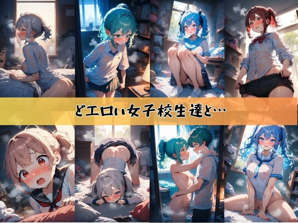 サンプル画像1:どエロい女子校生達と汗だくセックスする話＃2(J Butterfly) [d_462346]