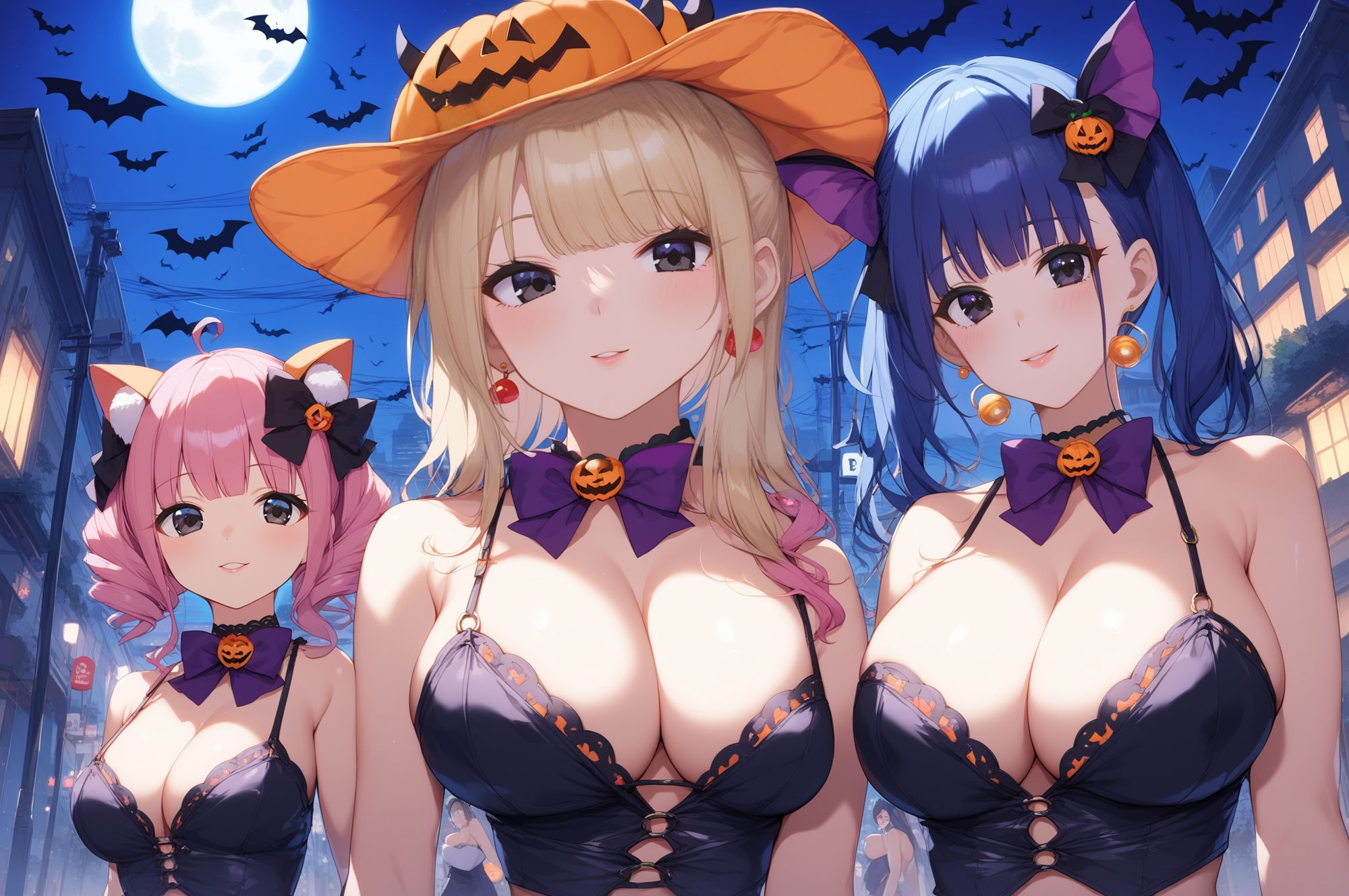 サンプル画像1:ハロウィンでナンパしたギャルたちと乱交パーティー(江愛  真紀) [d_462357]