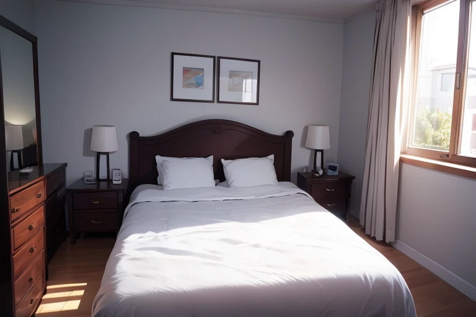 サンプル画像4:ベッドルーム 素材(豊川内角) [d_462540]