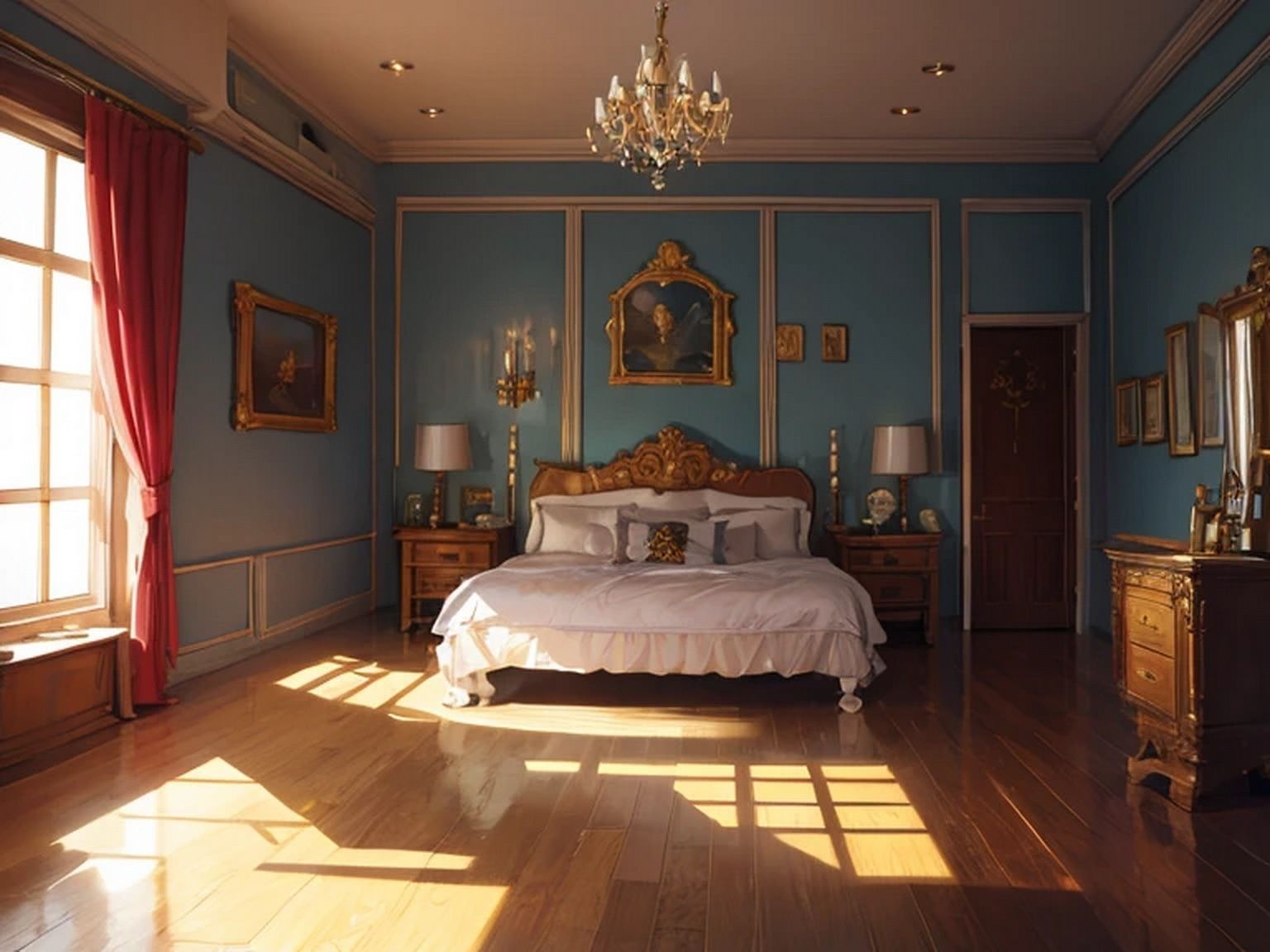 サンプル画像5:ベッドルーム 素材(豊川内角) [d_462540]