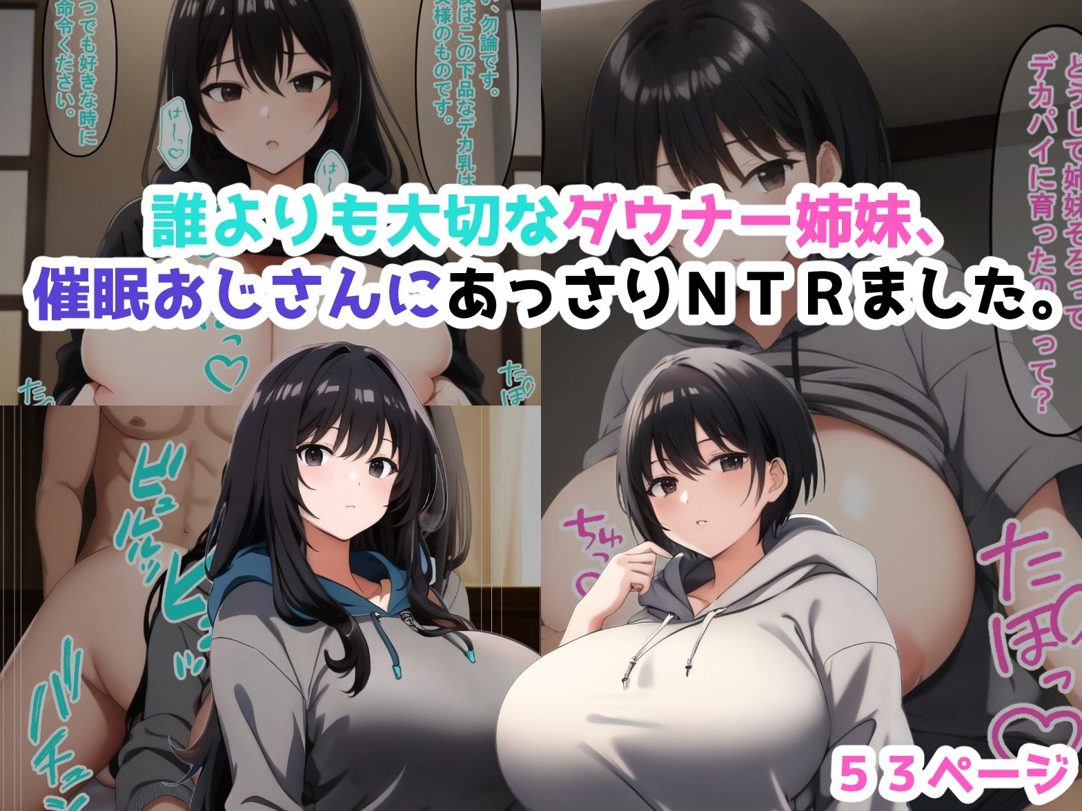 サンプル画像4:誰よりも大切なダウナー姉妹、催●おじさんにあっさりNTRました。(NTR-Project) [d_462582]