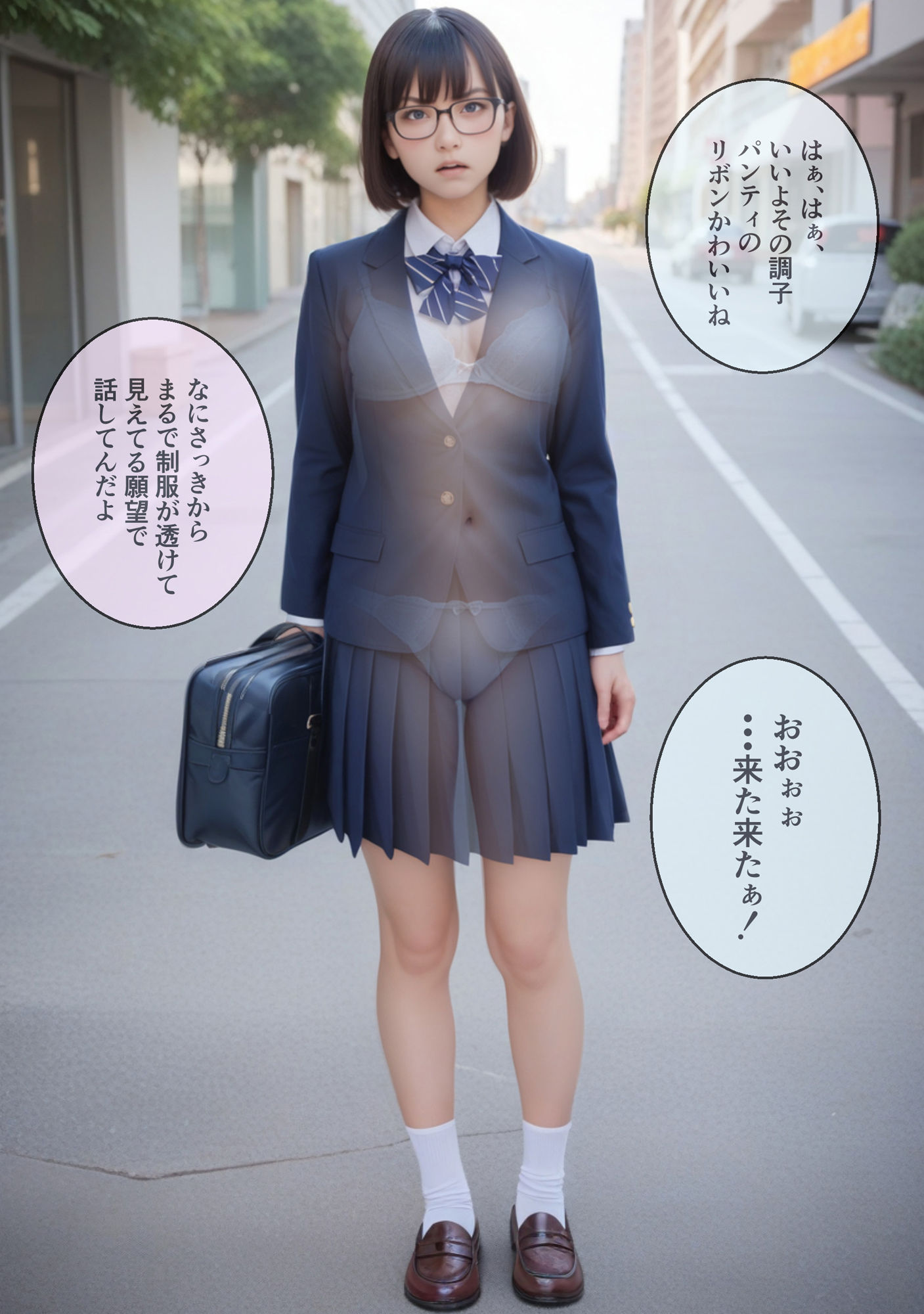 サンプル画像3:自分のオナニー用に作ったエロCG集 vol.1 透け透けJK版(キチクサロン) [d_462771]