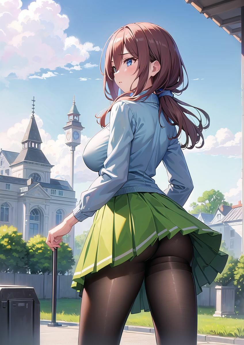 サンプル画像4:◯等分の花嫁（ミ◯） を電車で盗撮、痴●した【全記録】(妄想スタジオ) [d_462780]