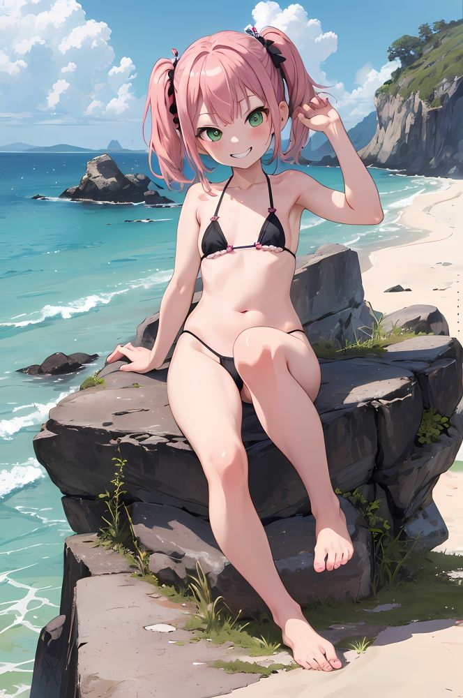 サンプル画像2:夏の海岸で出会ったメス○キに弄ばれて敗北射精(どぼぼん工房) [d_462838]