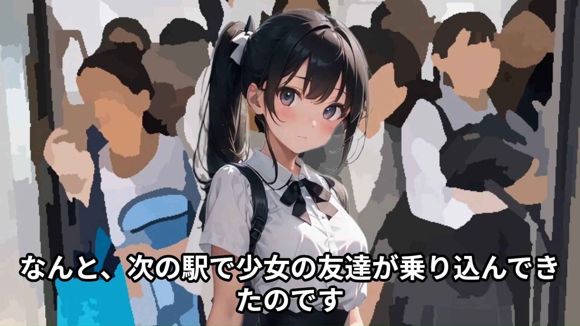 【J〇痴●体験告白】満員電車でおとなしい女子○○○を友達の前でイかせまくった話