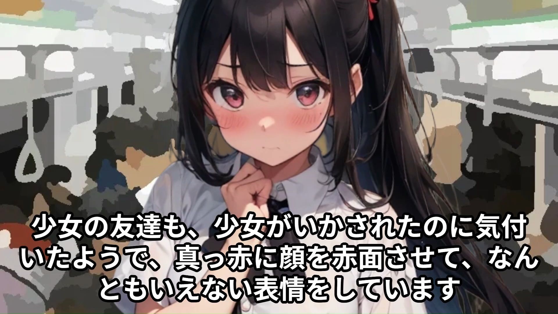 【J〇痴●体験告白】満員電車でおとなしい女子○○○を友達の前でイかせまくった話