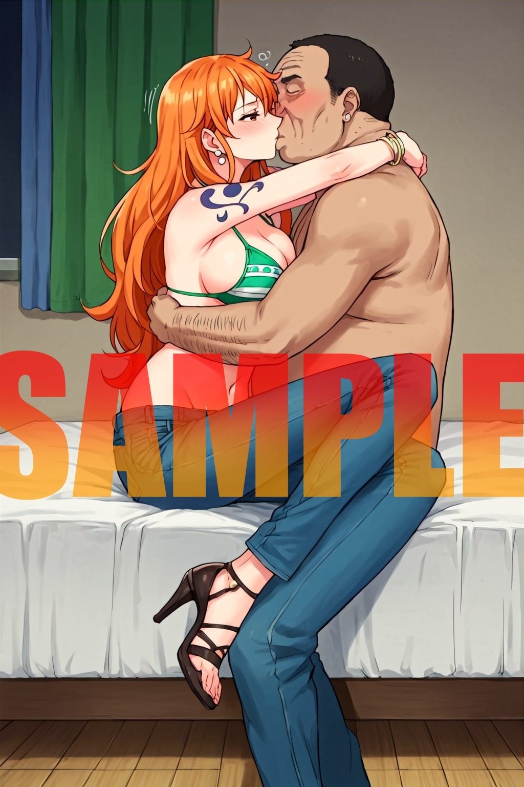 サンプル画像3:ナミ 催〇アプリでキモ汚おじさんに寝とられて ワンピース ナミ(AI@アニメ美女倶楽部) [d_462897]