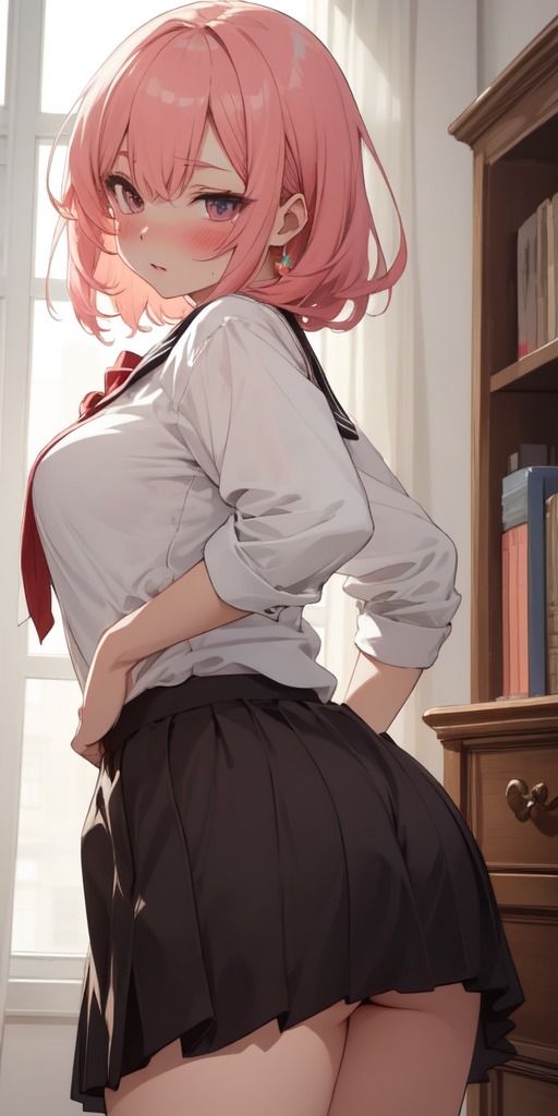 サンプル画像1:【132枚】制服美少女見せつけパンモロ(紺色ドリーム) [d_462932]