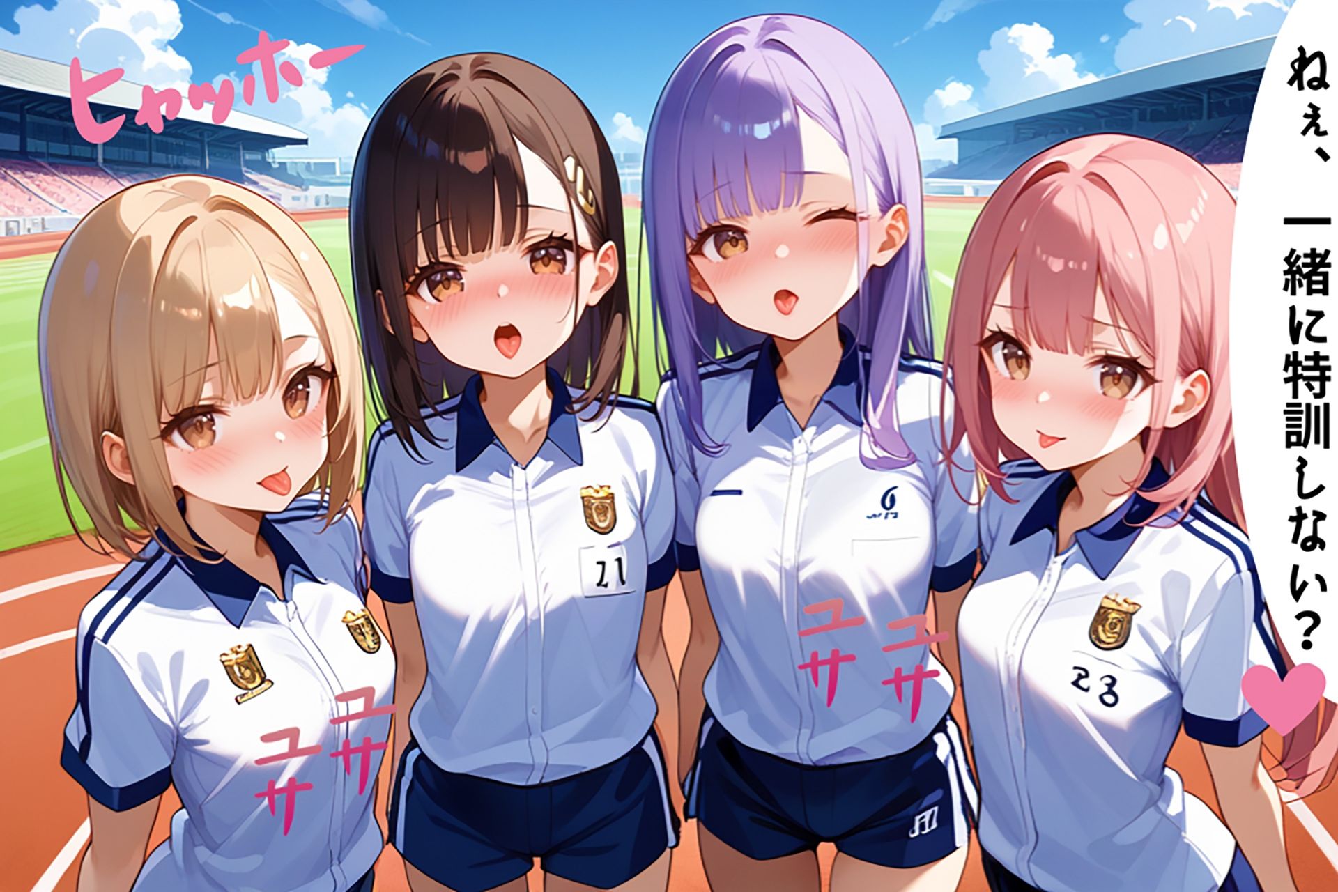 サンプル画像5:陸上部美少女の誘惑！汗と欲望が交差するエッチな特訓【セリフ/擬音付き】(夜の快楽) [d_462960]