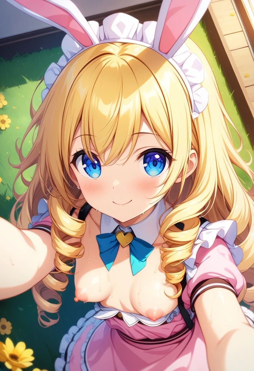 サンプル画像1:金髪お嬢様のアブナイ自撮り(50パーセントスタジオ) [d_463125]