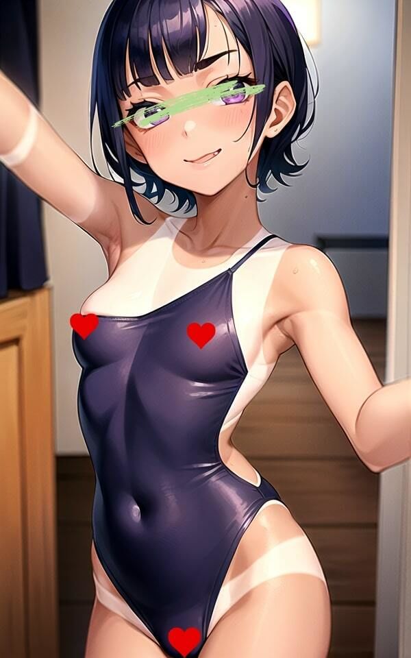 サンプル画像5:ぴっちぴちっ！ スクール水着を 着てみた？(ムラムラボーイ) [d_463134]