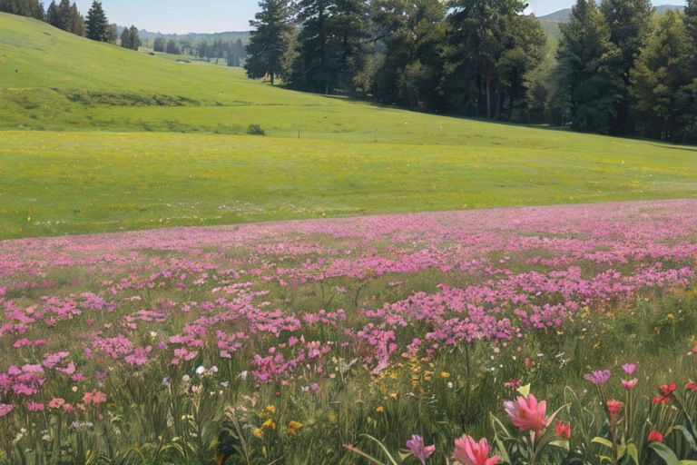 サンプル画像4:草原 背景素材(豊川内角) [d_463392]