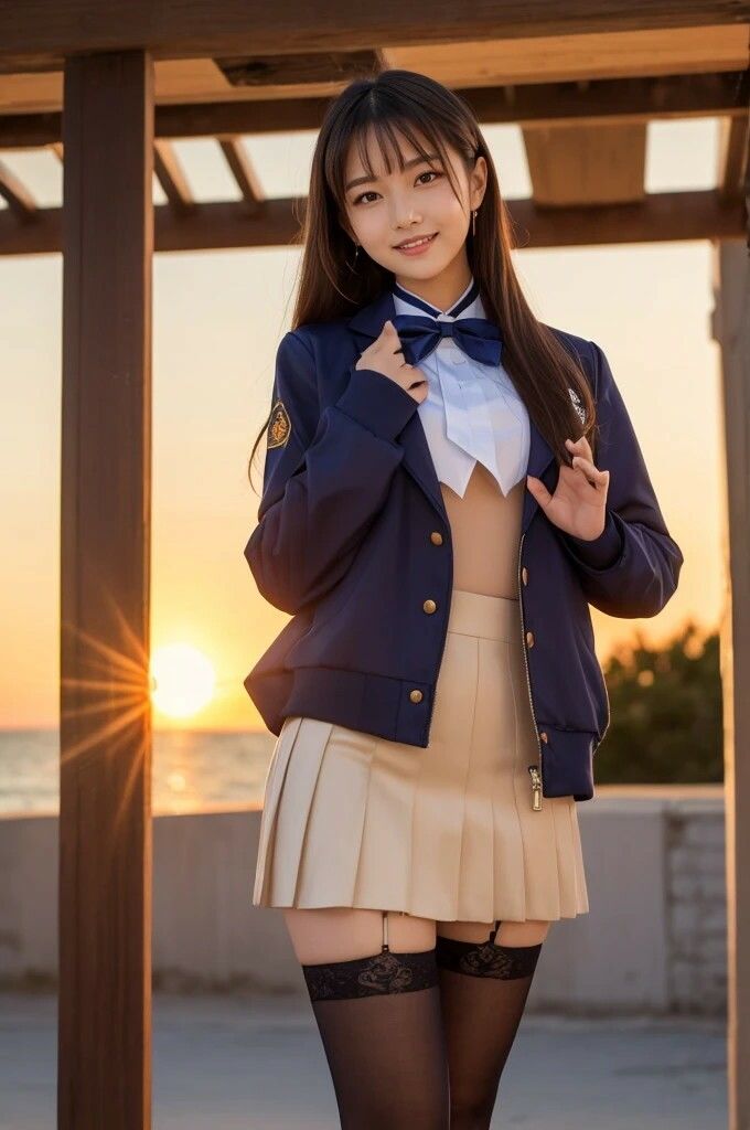 サンプル画像3:AI写真集グラビア36禁断の女子学生19:未来のキャンパス学びの姿(AIグラビアプロデューサー) [d_463673]