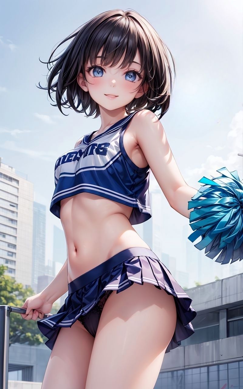 サンプル画像2:グラビア＆裏画像 JKアイドル 桑名海空 青制服バージョン(AIらぼんぬ) [d_463686]