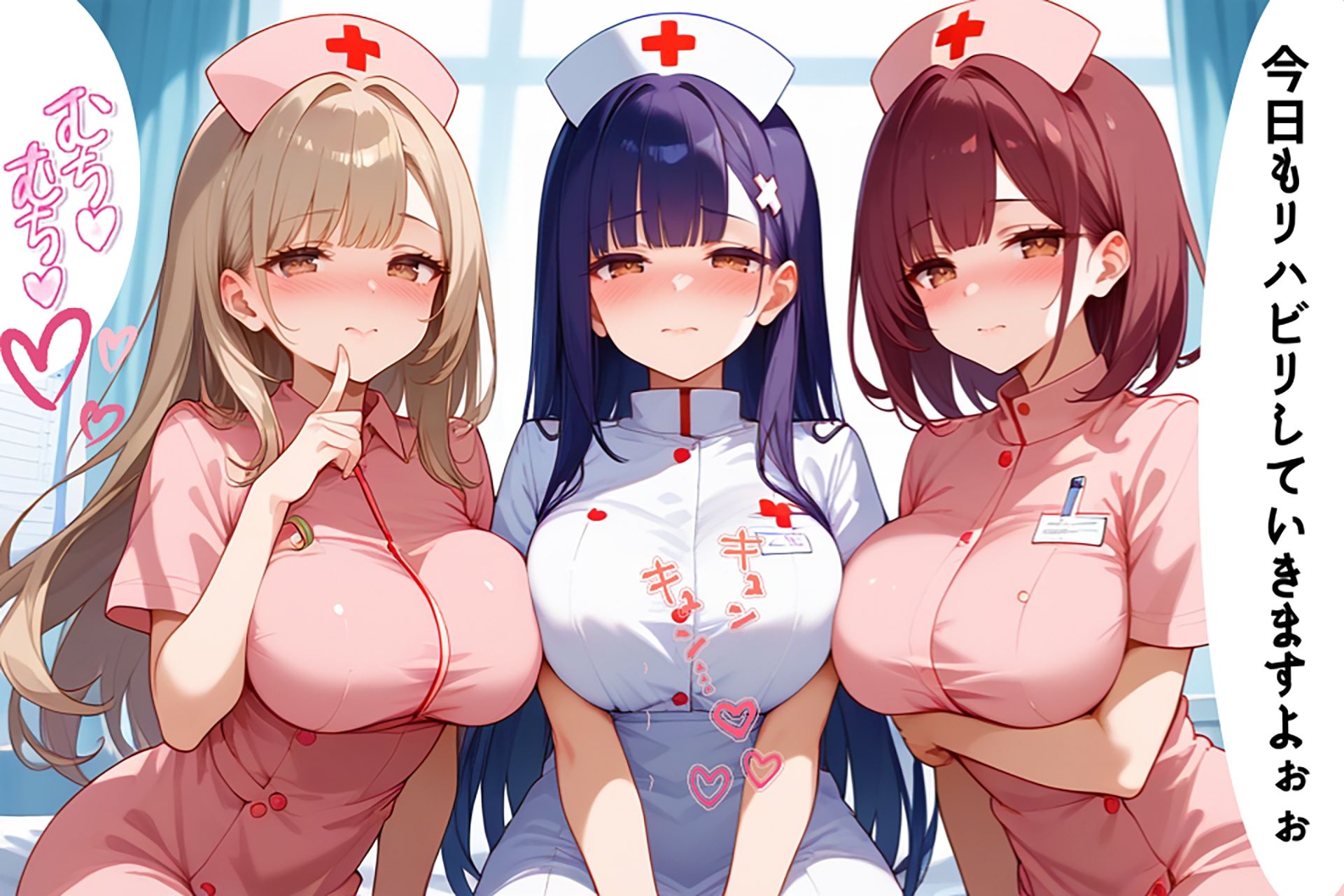 サンプル画像5:昼間の病室で美人ナースが密着！特別なリハビリがエスカレート【セリフ/擬音付き】(ハーレム倶楽部) [d_463699]