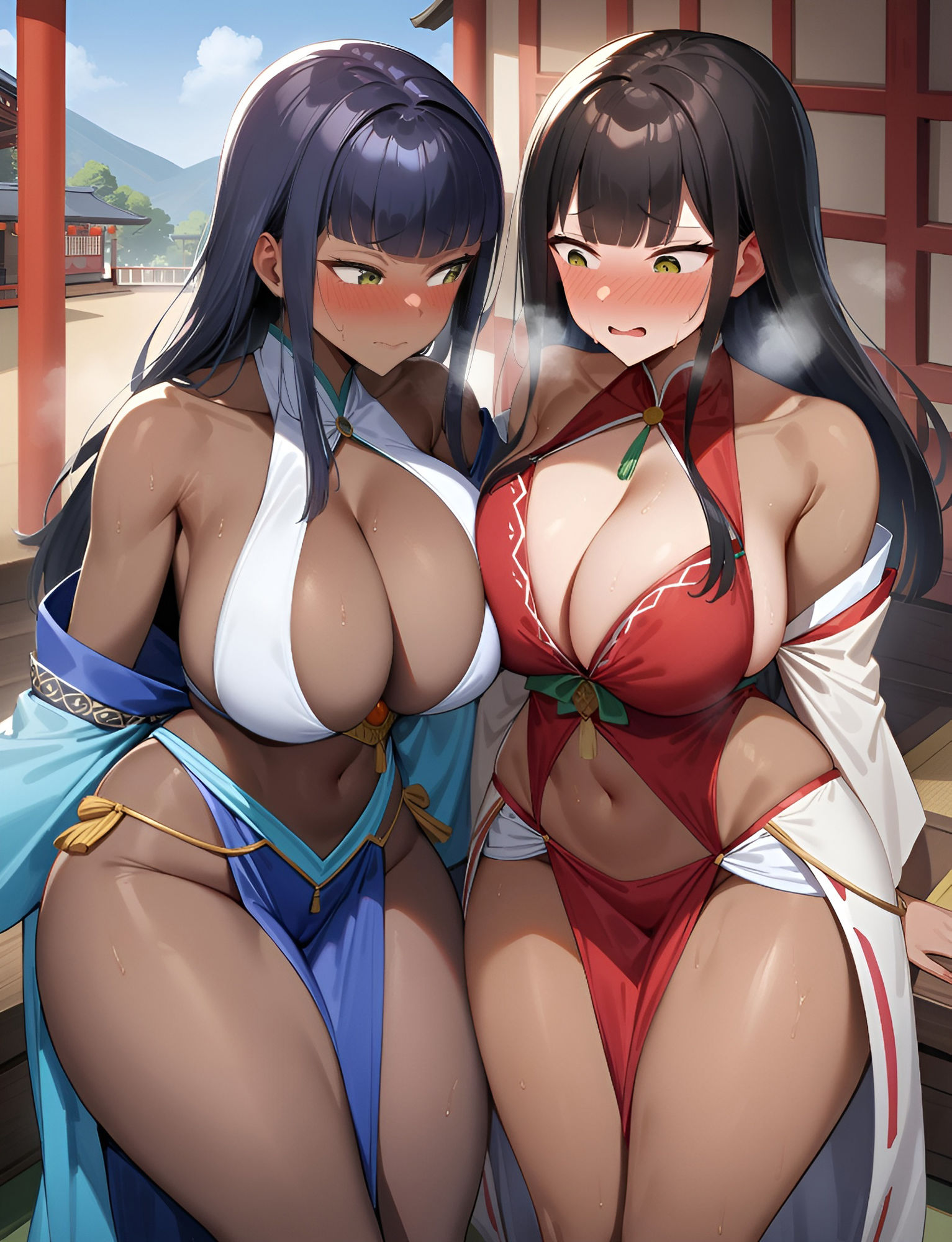 サンプル画像4:伝統的な祭りという言い訳でエッチな事をさせられる女子達（乳合わせ強化バージョン！）(フェチコン) [d_463720]